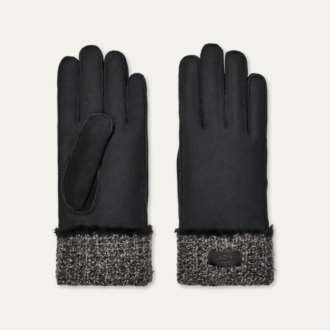 Guantes de piel de oveja con puño de punto