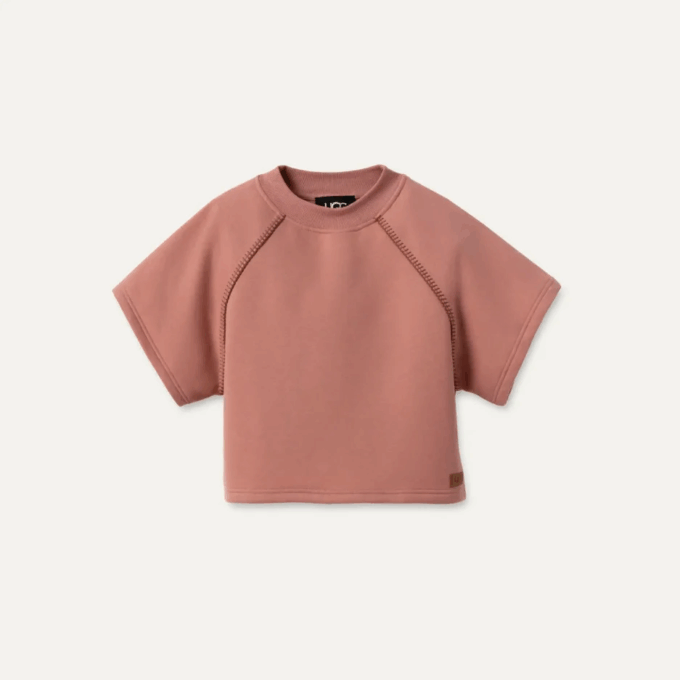 Sudadera clásica de manga corta y cuello redondo Sudadera clásica de manga corta y cuello redondo