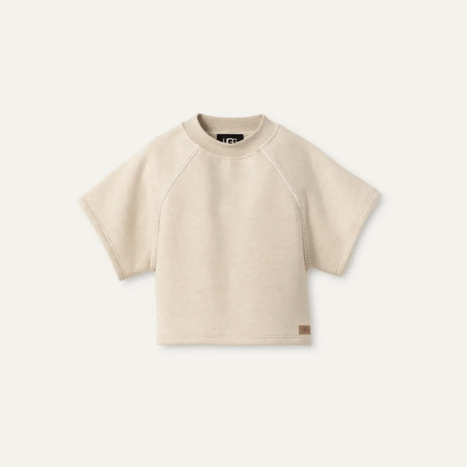 Sudadera clásica de manga corta y cuello redondo Sudadera clásica de manga corta y cuello redondo