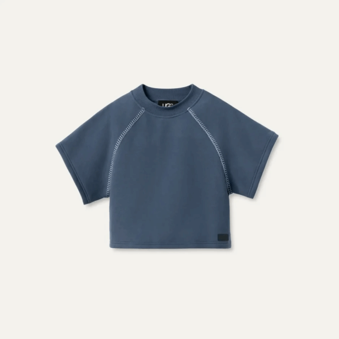 Sudadera clásica de manga corta y cuello redondo Sudadera clásica de manga corta y cuello redondo