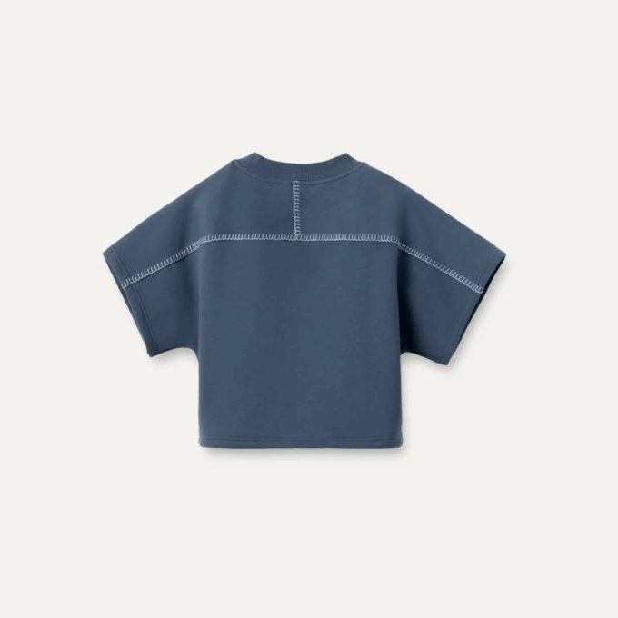 Sudadera clásica de manga corta y cuello redondo Sudadera clásica de manga corta y cuello redondo