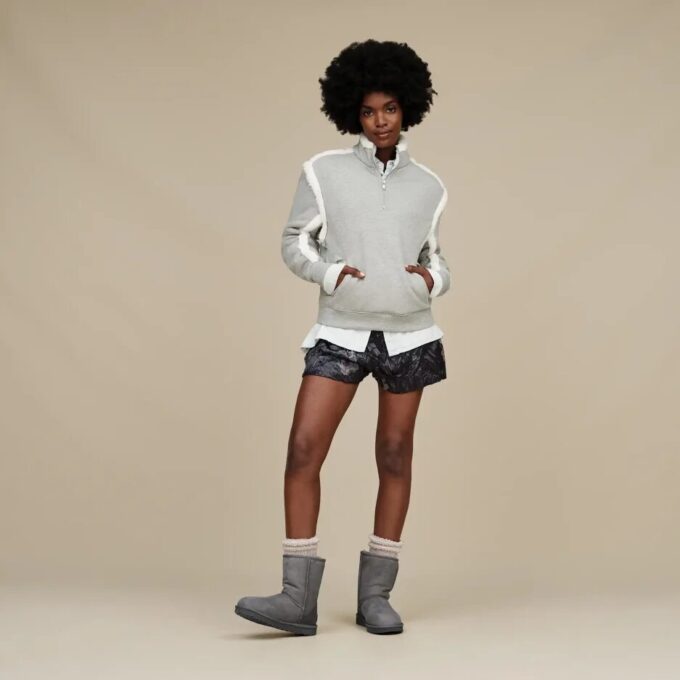 Sudadera con media cremallera y forro polar Lydi