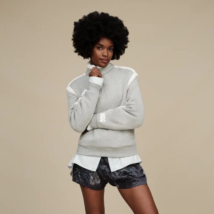 Sudadera con media cremallera y forro polar Lydi